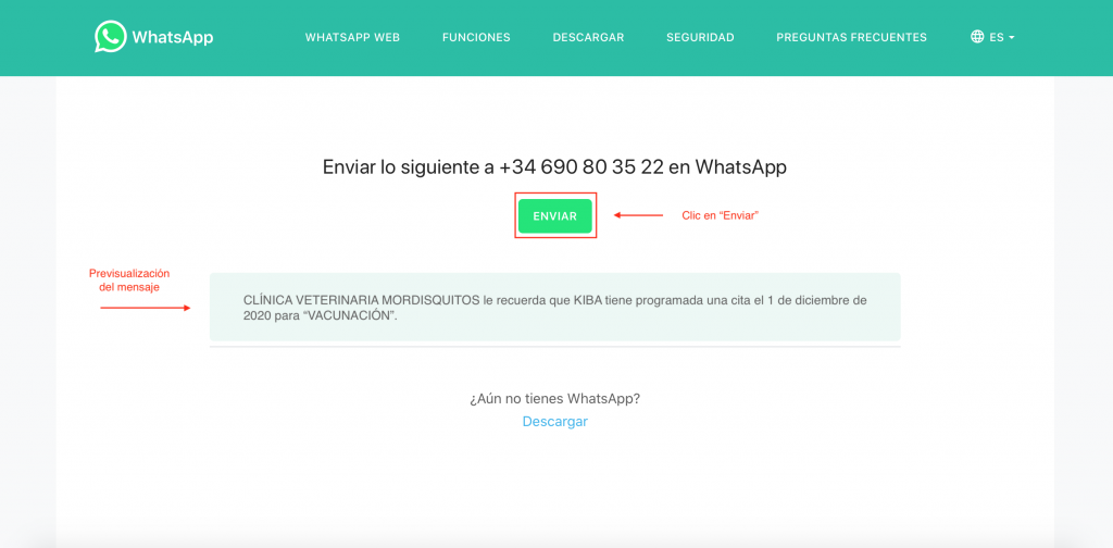 con wakyma vets puedes enviar recordatorios por whatsapp con wakyma vets puedes enviar recordatorios por whatsapp