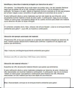 denuncia a google por infracción de derechos de autor