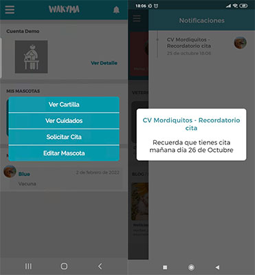 App para dueños de mascotas de Wakyma App para dueños de mascotas de Wakyma