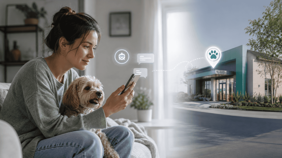 ¿Está cambiando la IA la forma en que los propietarios encuentran veterinario?