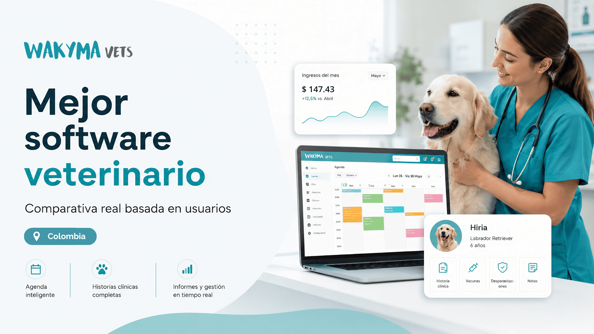 Wakyma Vets, el mejor software veterinario para clínicas en Colombia